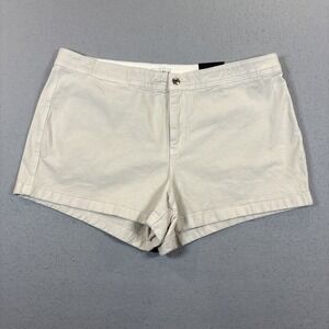 AVA‎ & LIV Women MIdi Short High Rise Relaxed Fit Shorts 20R Beige Denim NWT